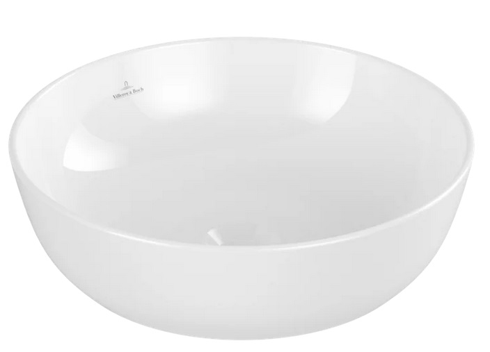 Раковина Villeroy & Boch Artis ⌀43 см без перелива TitanCeram CeramicPlus каменный белый 417943RW