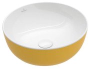 Раковина для ванної кімнати Villeroy & Boch Artis ⌀43 см без переливу TitanCeram Indian summer (жовтий) 417943BCW9