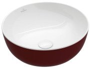 Раковина для ванной Villeroy & Boch Artis ⌀43 см без перелива TitanCeram bordeaux (бордо) 417943BCS9