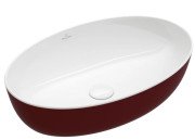 Раковина для ванної кімнати Villeroy & Boch Artis 61х41 см без переливу TitanCeram bordeaux (бордо) 419861BCS9