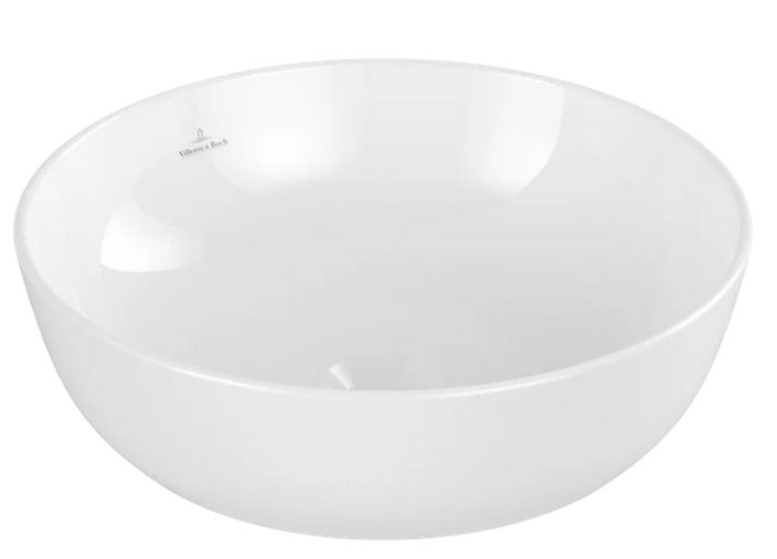 Раковина Villeroy & Boch Artis ⌀43 см без перелива TitanCeram CeramicPlus каменный белый 417943RW