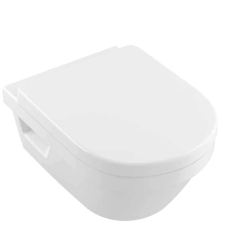 Підвісний унітаз Villeroy & Boch Architectura XL 41х58 см санітарна кераміка CeramicPlus з AntiBac альпійський білий 4688R0T2