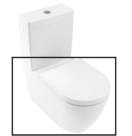 Чаша унітазу-компакту Villeroy & Boch Architectura 37х70 см санітарна кераміка CeramicPlus альпійський білий 5691R0R1