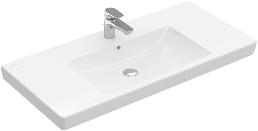 Раковина для ванной Villeroy & Boch Subway 2.0 100х48 см санитарная керамика CeramicPlus альпийский белый 71751GR1