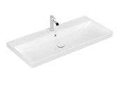 Раковина Villeroy & Boch Avento 100х47 см с переливом санитарная керамика альпийский белый 4156A501