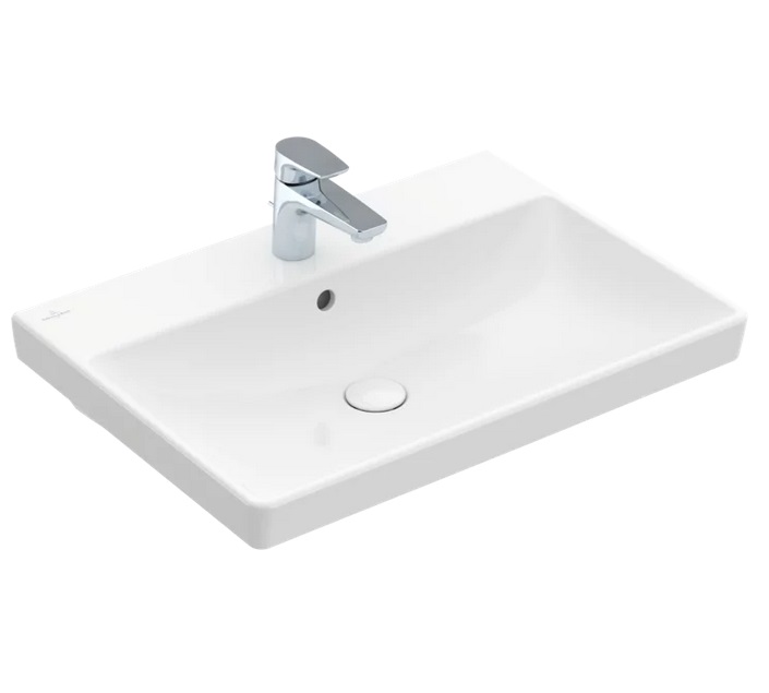 Раковина Villeroy & Boch Avento 65х47 см із переливом санітарна кераміка альпійський білий 41586501