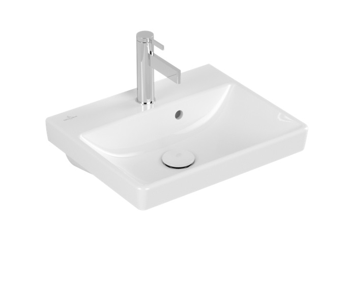 Раковина Villeroy & Boch Avento 45х37 см с переливом санитарная керамика CeramicPlus альпийский белый 735845R1