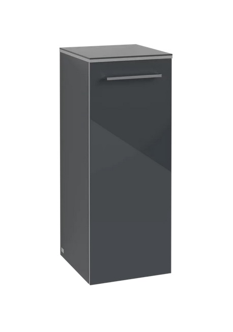 Шкафчик для ванной Villeroy & Boch Avento 35х40,4 см петли справа МДФ с акриловым покрытием стекло серое A89501B1