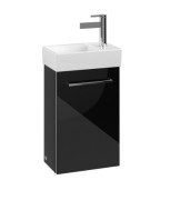 Тумба под раковину Villeroy & Boch Avento 34х23,4 см петли слева МДФ с акриловым покрытием стекло черное A87600B3
