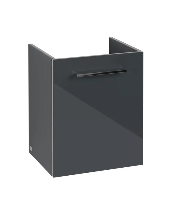 Тумба под раковину Villeroy & Boch Avento 43х38,4 см петли слева МДФ с акриловым покрытием стекло серое A88700B1
