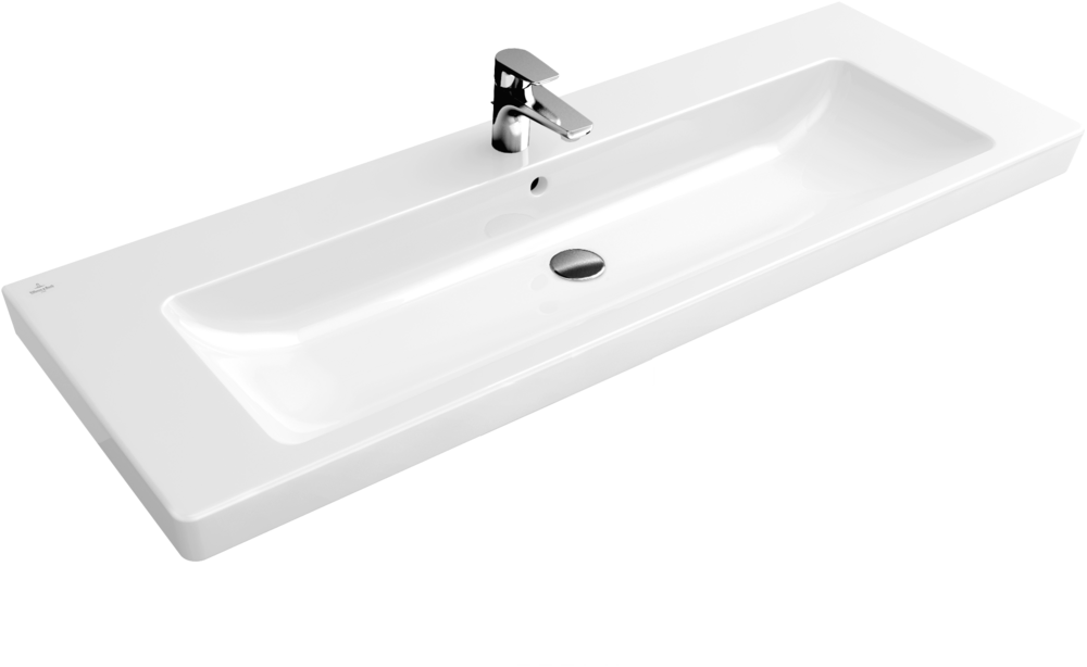 Раковина для ванної кімнати Villeroy & Boch Subway 2.0 130х47  см санітарна кераміка CeramicPlus альпійський білий 7176D0R1