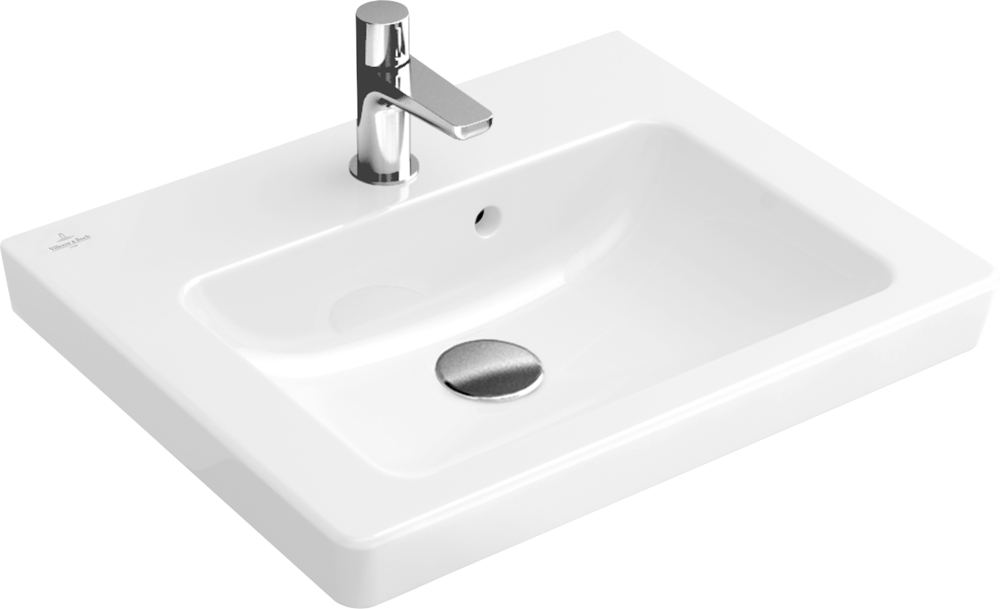 Раковина для ванной Villeroy & Boch Subway 2.0 50х40 см санитарная керамика CeramicPlus альпийский белый 731550R1