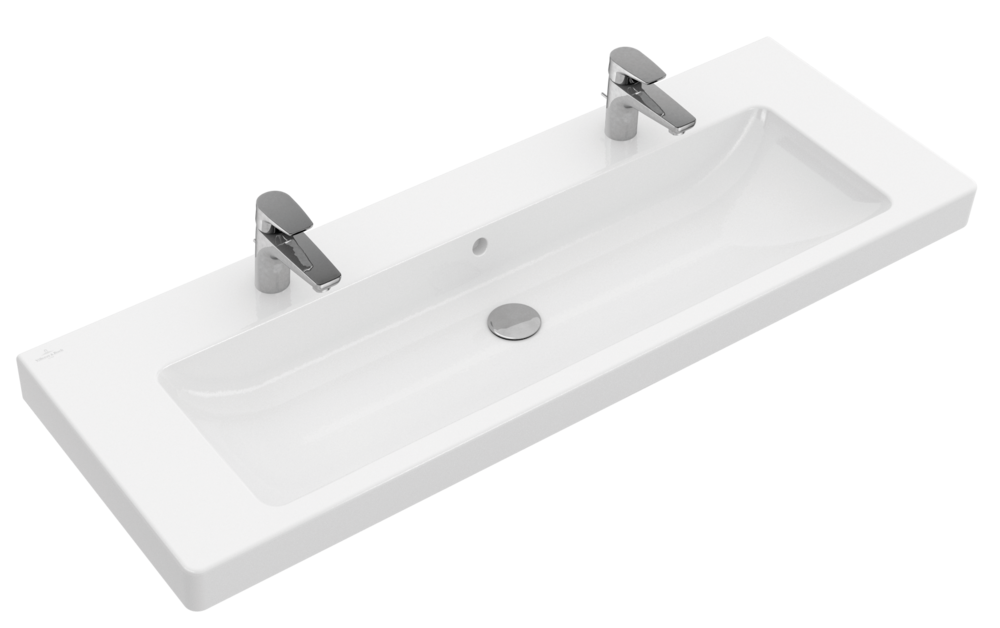 Раковина для ванной Villeroy & Boch Subway 2.0 130х47 см санитарная керамика CeramicPlus альпийский белый 7176D2R1