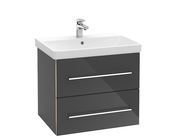 Тумба под раковину Villeroy & Boch Avento 58х48,4 см МДФ с акриловым покрытием стекло серое A88900B1