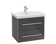 Тумба под раковину Villeroy & Boch Avento 58х48,4 см МДФ с акриловым покрытием стекло серое A88900B1