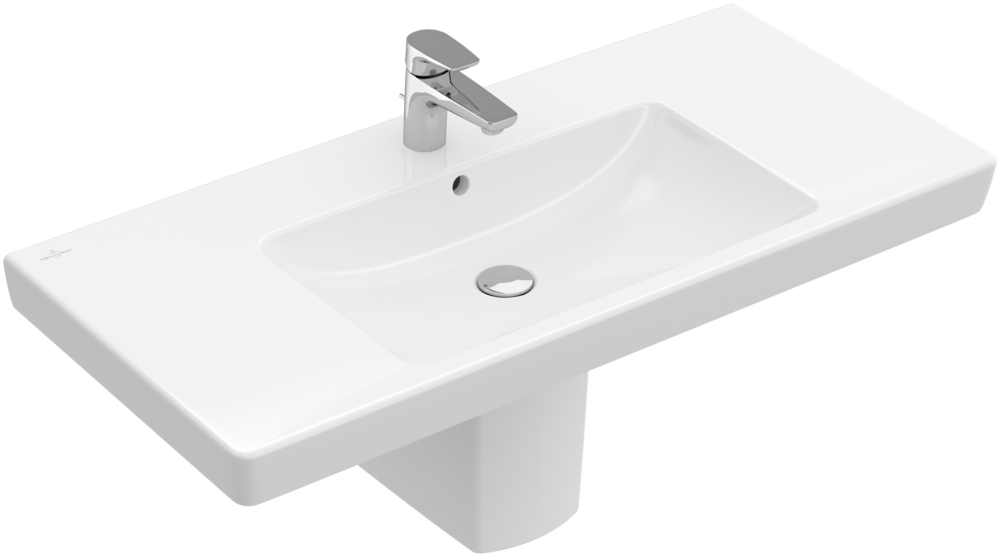 Раковина для ванной Villeroy & Boch Subway 2.0 100х48 см санитарная керамика CeramicPlus альпийский белый 7175A0R1