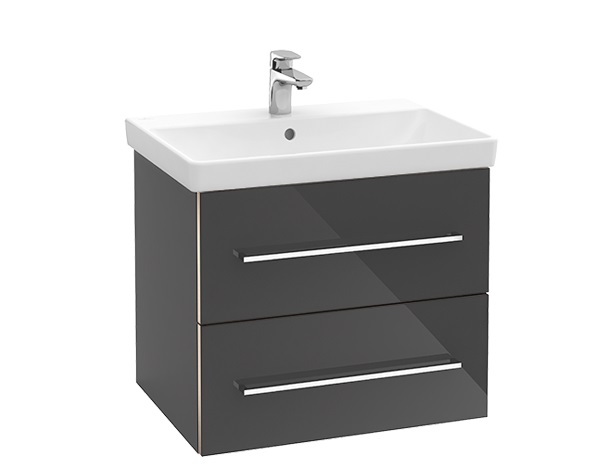 Тумба под раковину Villeroy & Boch Avento 63х48,4 см МДФ с акриловым покрытием стекло серое A89000B1