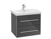 Тумба под раковину Villeroy & Boch Avento 63х48,4 см МДФ с акриловым покрытием стекло серое A89000B1