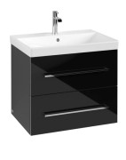 Тумба под раковину Villeroy & Boch Avento 63х48,4 см МДФ с акриловым покрытием стекло черное A89000B3