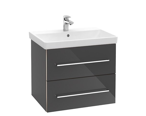 Тумба под раковину Villeroy & Boch Avento 58х48,4 см МДФ с акриловым покрытием стекло серое A88900B1