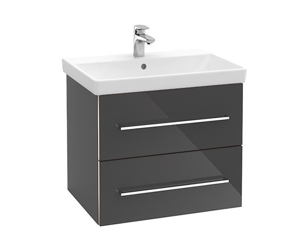 Тумба под раковину Villeroy & Boch Avento 63х48,4 см МДФ с акриловым покрытием стекло серое A89000B1