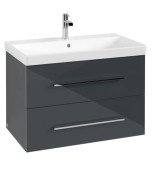 Тумба под раковину Villeroy & Boch Avento 78х48,4 см МДФ с акриловым покрытием стекло серое A89100B1