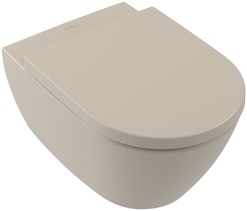 Унитаз подвесной Villeroy & Boch Subway 2.0 37х56 см санитарная керамика CeramicPlus миндальный 5614R0AM