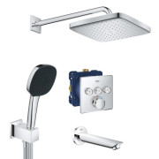 Душевая система скрытого монтажа Grohe QuickFix Grohtherm SmartControl с Vitalio Comfort 250 Cube хром UA202802C3