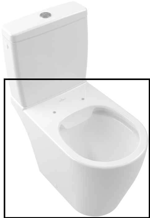 Чаша унитаза-компакта Villeroy & Boch Avento 37х64 см санитарная керамика CeramicPlus альпийский белый 5644R0R1