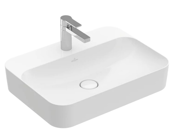 Раковина Villeroy & Boch Finion 60х44,5 см со скрытым переливом TitanCeram CeramicPlus каменный белый 414264RW