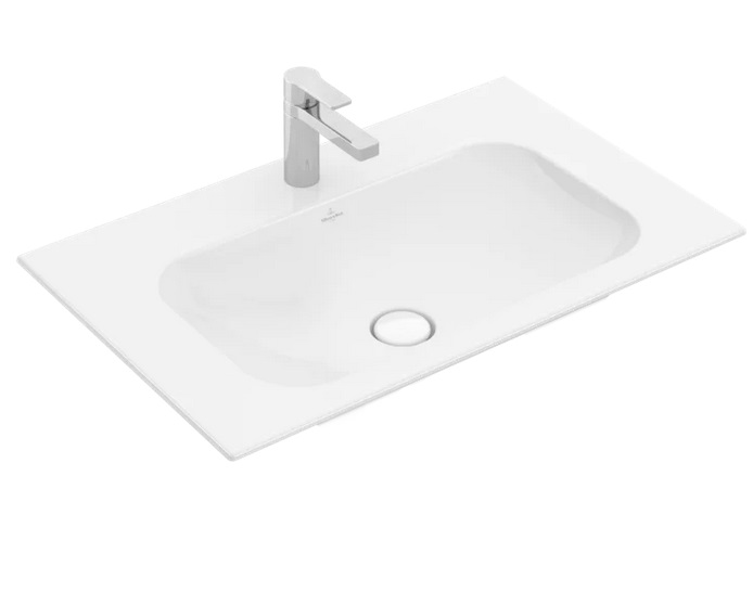 Раковина Villeroy & Boch Finion 80х50 см без перелива TitanCeram CeramicPlus каменный белый 416481RW