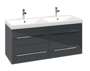 Тумба под раковину Villeroy & Boch Avento 118х48,4 см МДФ с акриловым покрытием стекло серое A89300B1