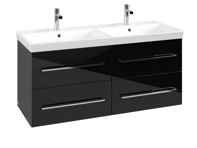 Тумба под раковину Villeroy & Boch Avento 118х48,4 см МДФ с акриловым покрытием стекло черное A89300B3