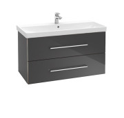 Тумба под раковину Villeroy & Boch Avento 98х48,4 см МДФ с акриловым покрытием стекло серое A89200B1