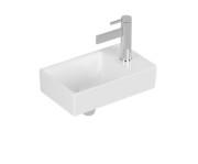 Раковина Villeroy&Boch Avento 36х22 см чаша зліва санітарна кераміка CeramicPlus альпійський білий 43003LR1