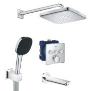 Душевая система скрытого монтажа Grohe QuickFix Grohtherm SmartControl с Vitalio Comfort 250 Cube хром UA202802C3