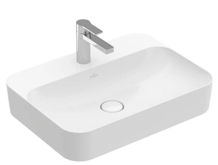 Раковина Villeroy & Boch Finion 60х44,5 см без перелива TitanCeram CeramicPlus каменный белый 414261RW