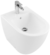 Биде напольное Villeroy & Boch Subway 2.0 37,5х56 см санитарная керамика CeramicPlus альпийский белый 540100R1
