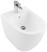 Биде напольное Villeroy & Boch Subway 2.0 37,5х56 см санитарная керамика CeramicPlus альпийский белый 540100R1