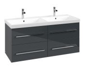 Тумба под раковину Villeroy & Boch Avento 118х48,4 см МДФ с акриловым покрытием стекло серое A89300B1