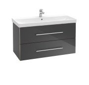 Тумба под раковину Villeroy & Boch Avento 98х48,4 см МДФ с акриловым покрытием стекло серое A89200B1