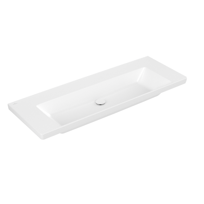 Раковина Villeroy & Boch Subway 3.0 130х47,5 см TitanCeram CeramicPlus каменный белый 4A70D3RW