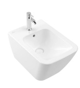 Биде подвесное Villeroy & Boch Finion 37,5х56 см санитарная керамика CeramicPlus каменный белый 446500RW