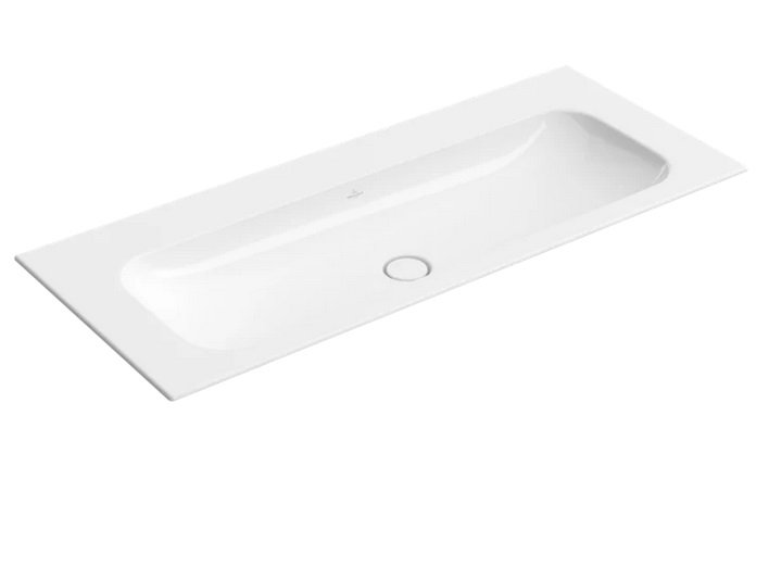 Раковина Villeroy&Boch Finion 120х50 см нешліфована без переливу TitanCeram CeramicPlus кам'яний білий 4164C3RW