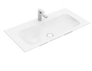 Раковина Villeroy & Boch Finion 100х50 см со скрытым переливом TitanCeram CeramicPlus каменный белый 4164ABRW