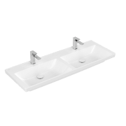 Раковина Villeroy & Boch Subway 3.0 130х47,5 см без переливу TitanCeram CeramicPlus кам'яний білий 4A71D1RW