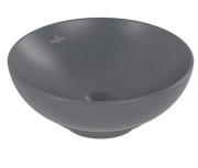 Раковина Villeroy & Boch Loop & Friends ⌀38 см без перелива TitanCeram CeramicPlus графит 4A4501i4