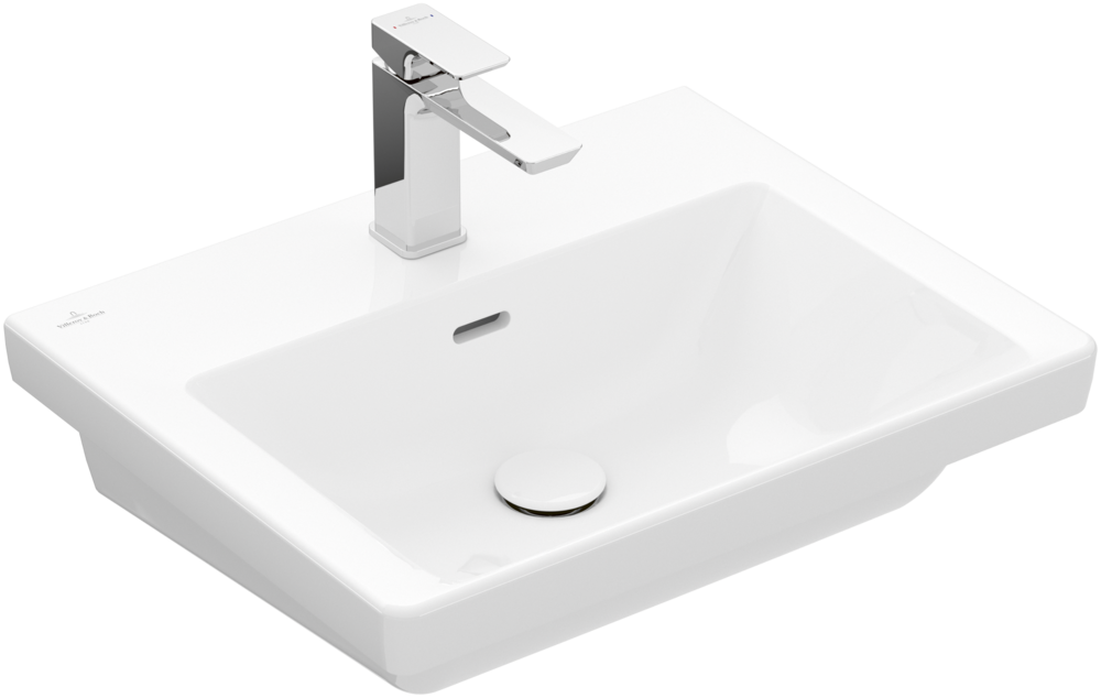 Раковина Villeroy & Boch Subway 3.0 55х44 см санитарная керамика CeramicPlus альпийский белый 4A7055R1