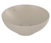 Раковина Villeroy & Boch Loop & Friends ⌀38 см без перелива TitanCeram CeramicPlus миндаль 4A4501AM