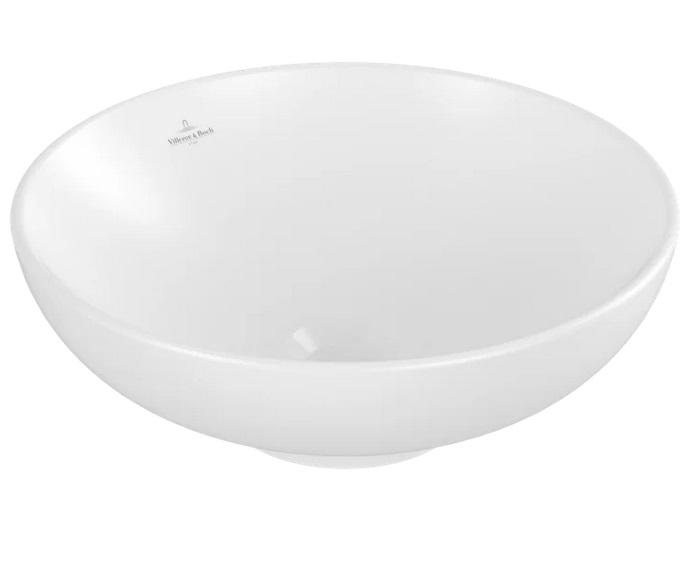 Раковина Villeroy & Boch Loop & Friends ⌀42 см без перелива TitanCeram CeramicPlus каменный белый 4A4601RW